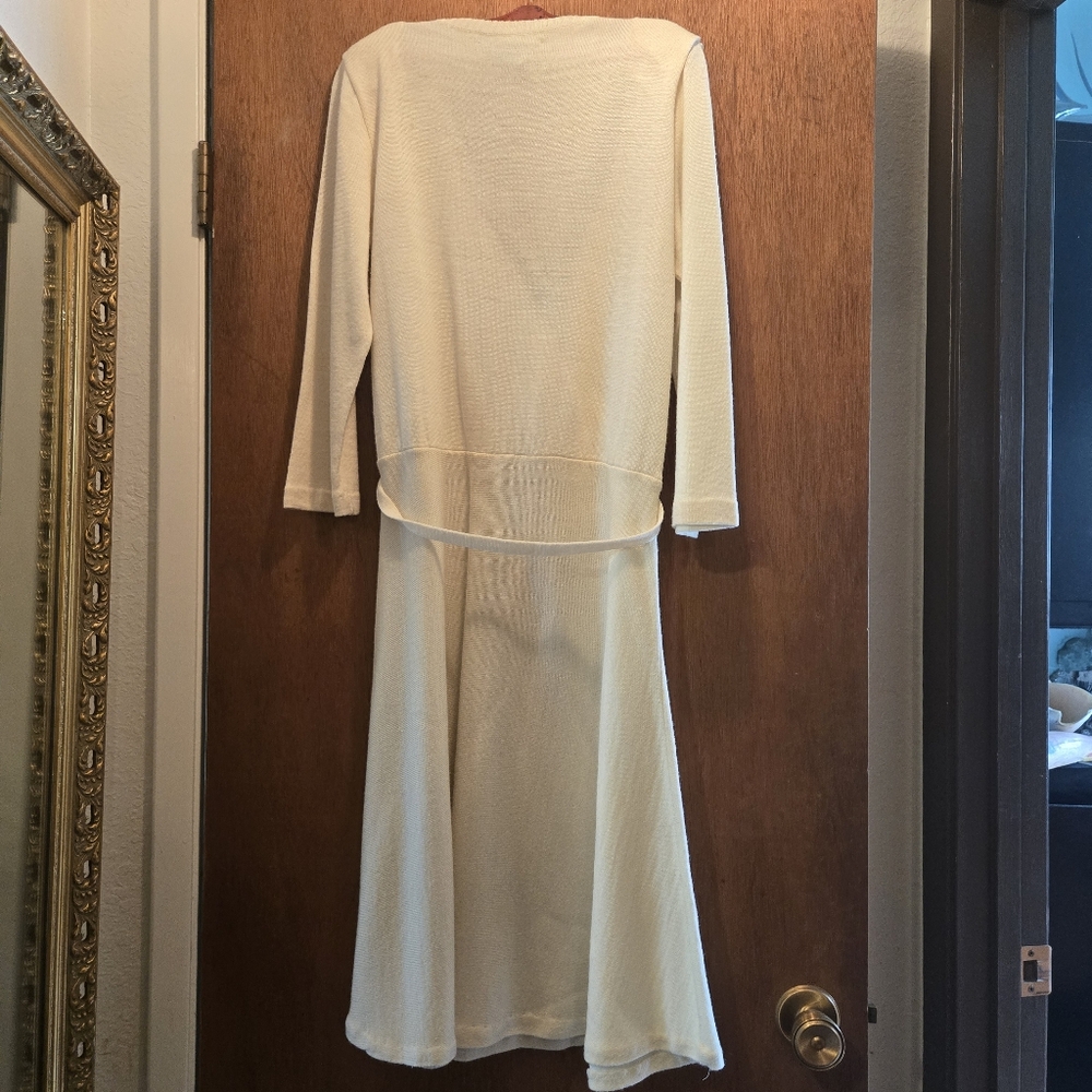 J.B.Diffusion gorgeous vintage faux wrap knit dress sz9/10 stretchy - Picture 7 of 8